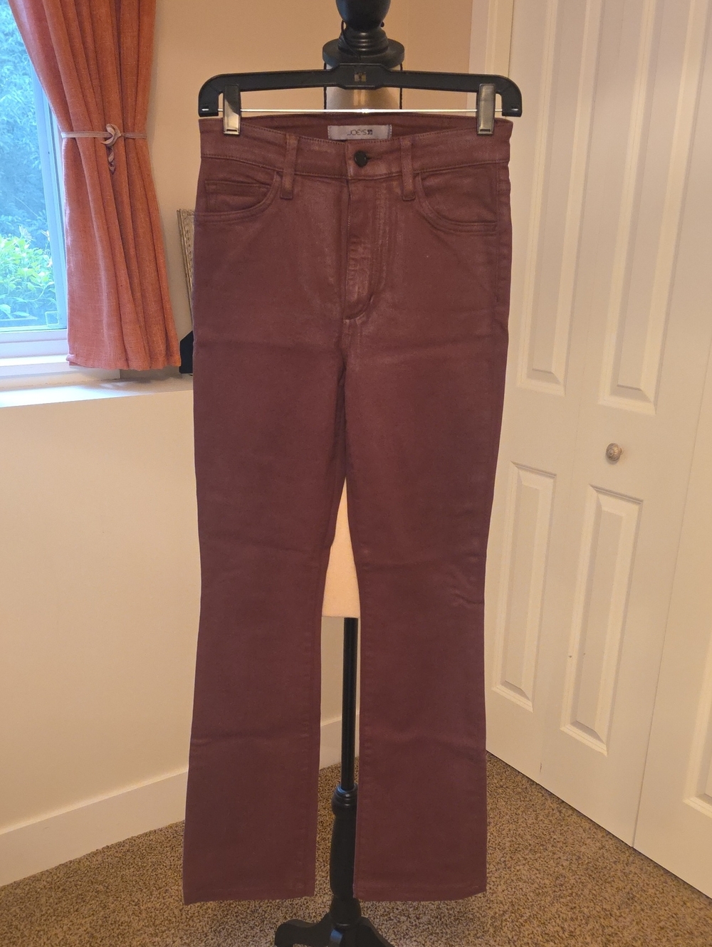 Joe's Jeans Women's Coated Bootcut Jeans in Burgundy